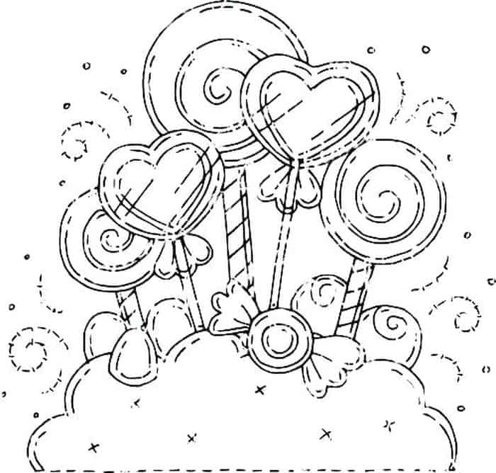 Candy Heart Coloring Pages