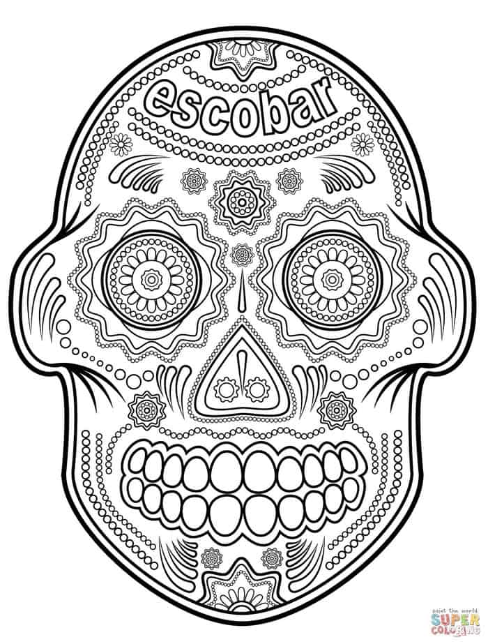 Candy Skulls Coloring Pages