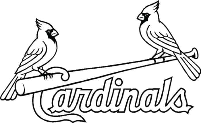 Cardinal Baseball Coloring Pages
