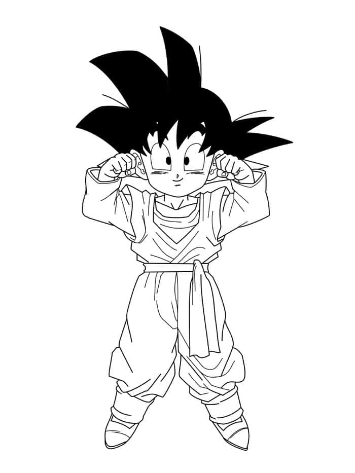 Chibi Goku Coloring Pages