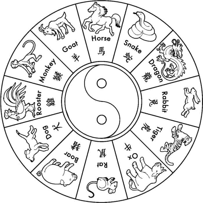 Chinese New Year Math Coloring Pages