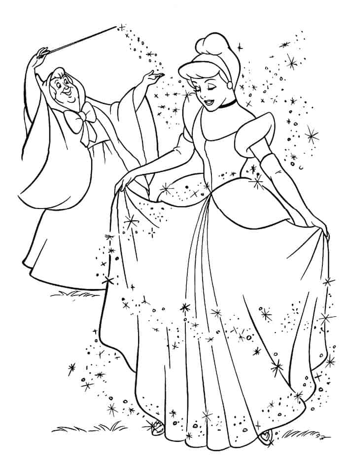 Cinderella Coloring Pages For Free