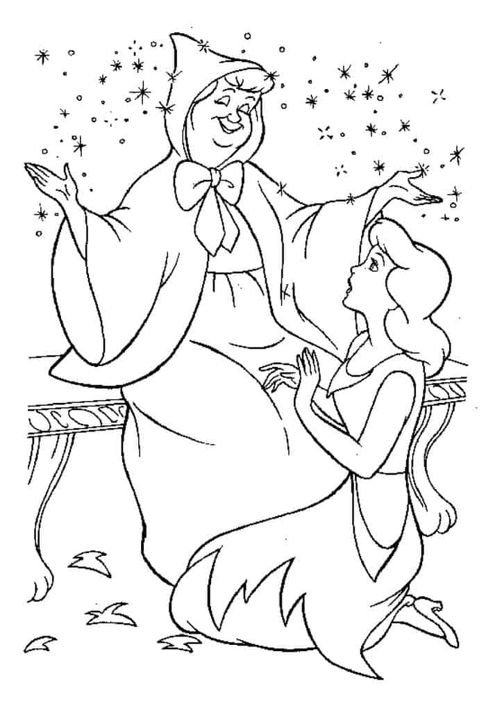 Cinderella Coloring Pages Free Online