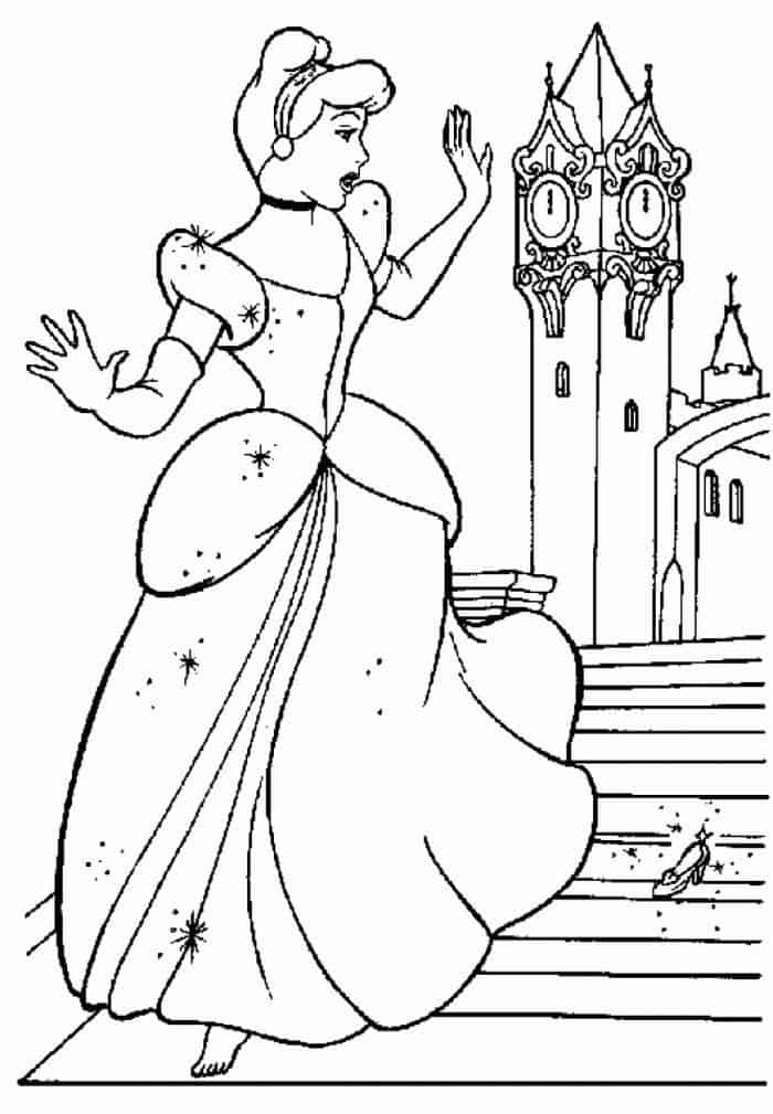 Cinderella Glass Slipper Coloring Pages
