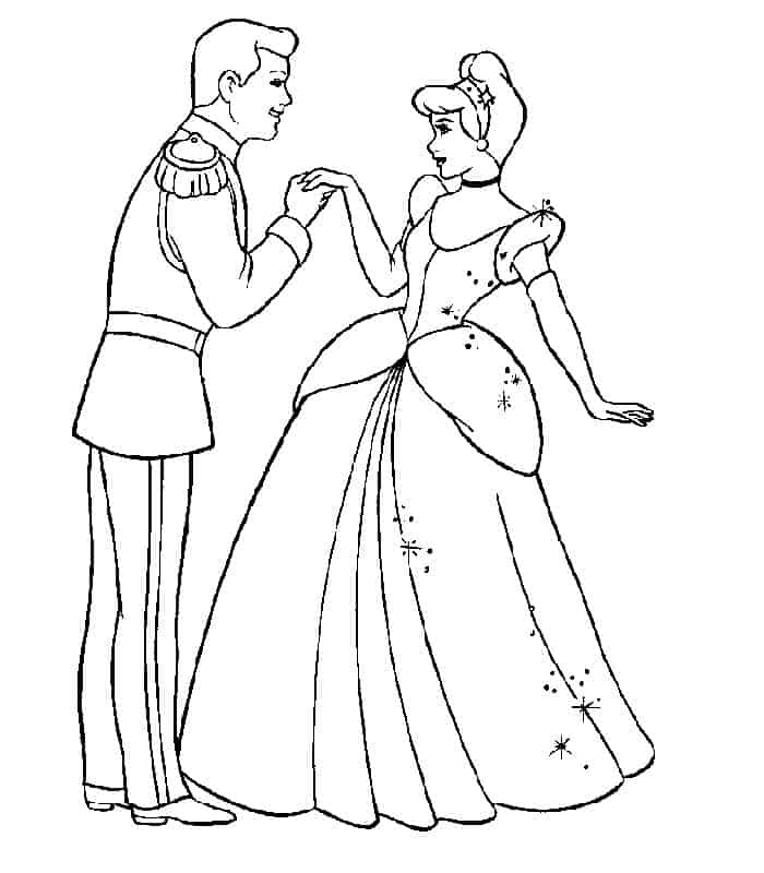 Cinderella Princess Coloring Pages