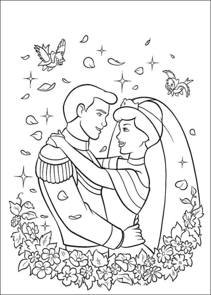 Cinderella Wedding Coloring Pages