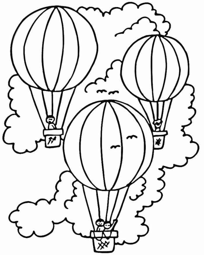 Clipart Balloon Coloring Pages