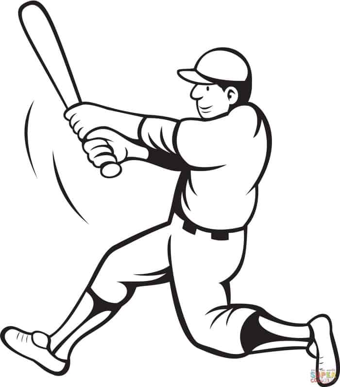 College Baseball Coloring Pages