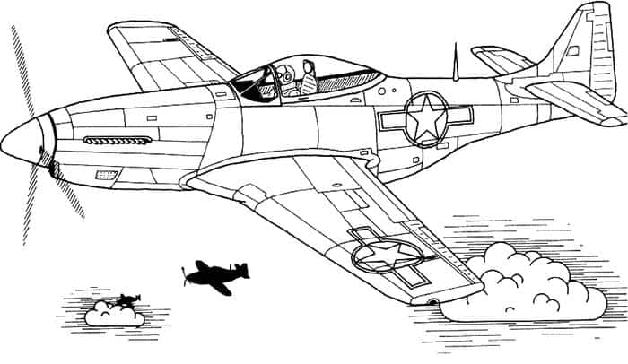 Coloring Pages Airforce Airplane
