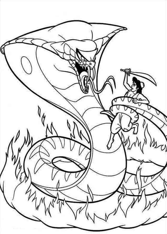 Coloring Pages Aladdin Cobra