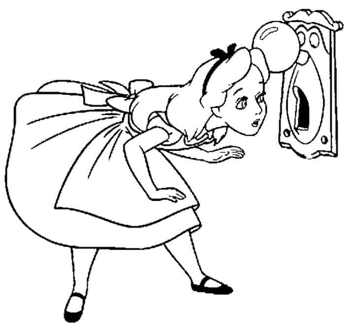 Coloring Pages Alice In Wonderland 2010
