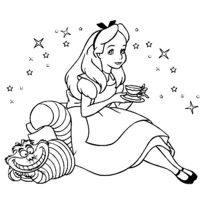 Coloring Pages Alice In Wonderland
