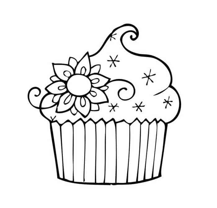Coloring Pages Cupcake