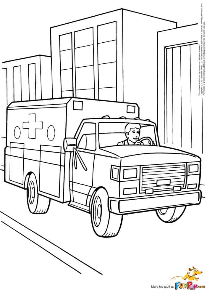 Coloring Pages For Adults For Ambulance Cars