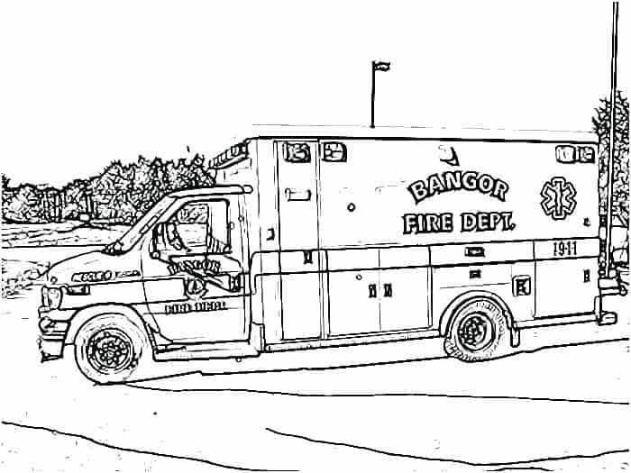 Coloring Pages For Adults For Ambulance