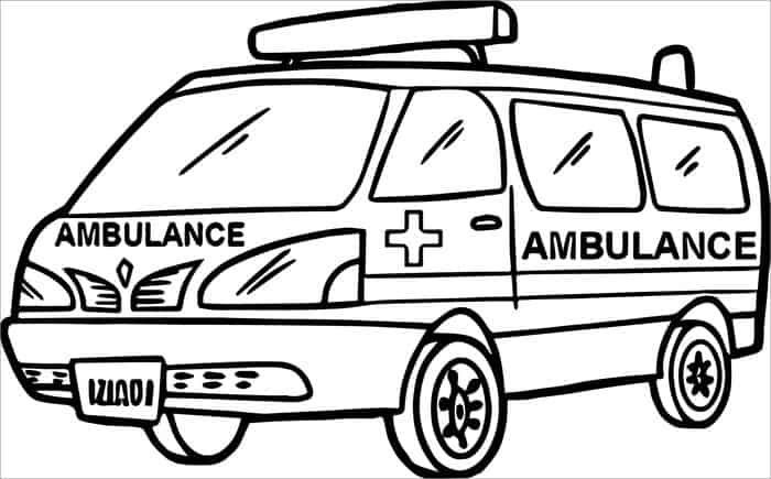 Coloring Pages For Kids Ambulance Siren