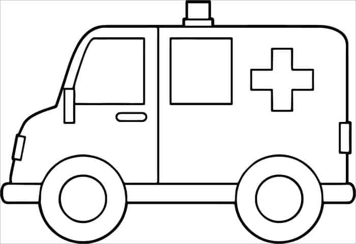 Coloring Pages For Kids Ambulance