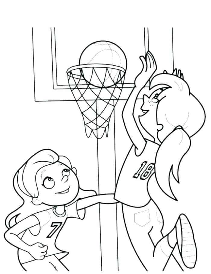 Coloring Pages Free To Print Basketball
