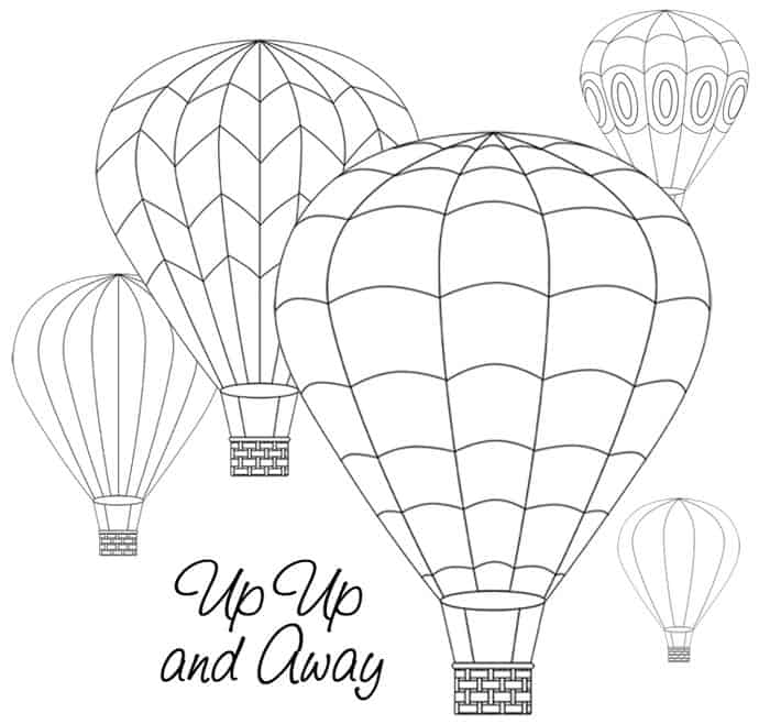 Coloring Pages Hot Air Balloon