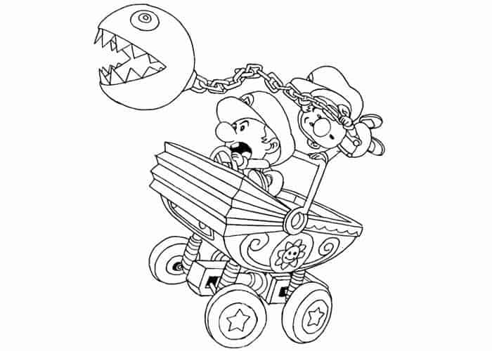 Coloring Pages Mario Kart
