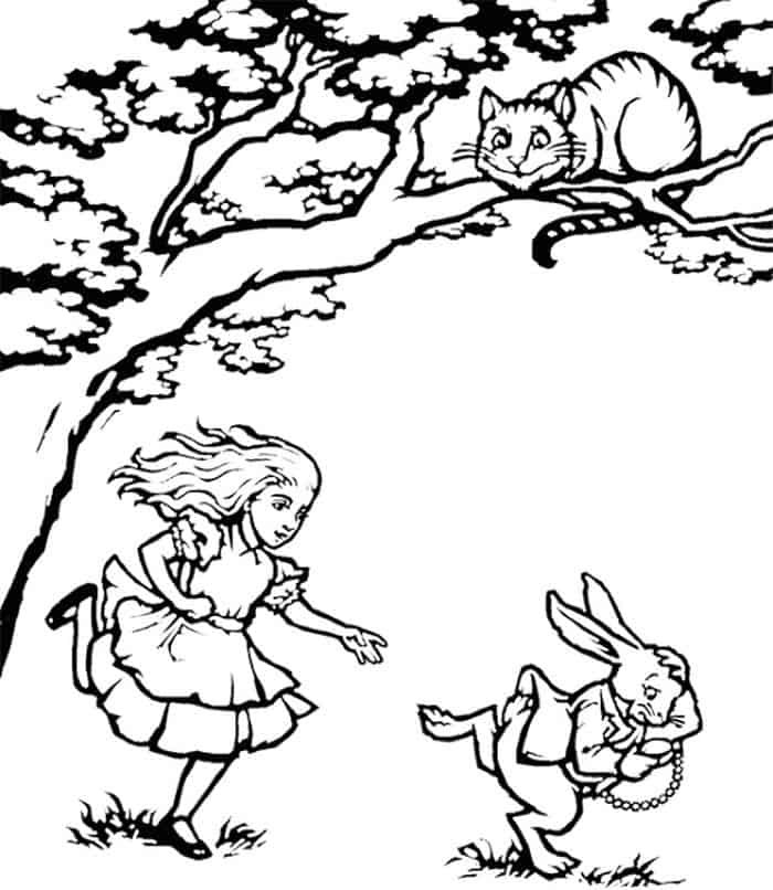 Coloring Pages Of Alice In Wonderland