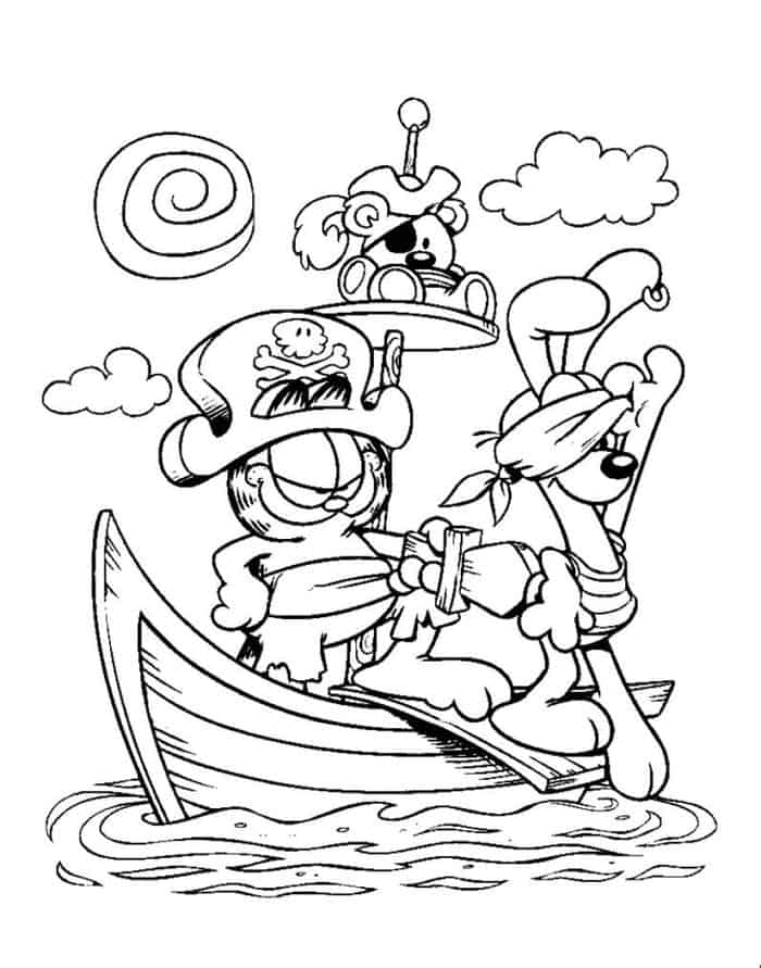 Coloring Pages Of Garfield And Odie 1