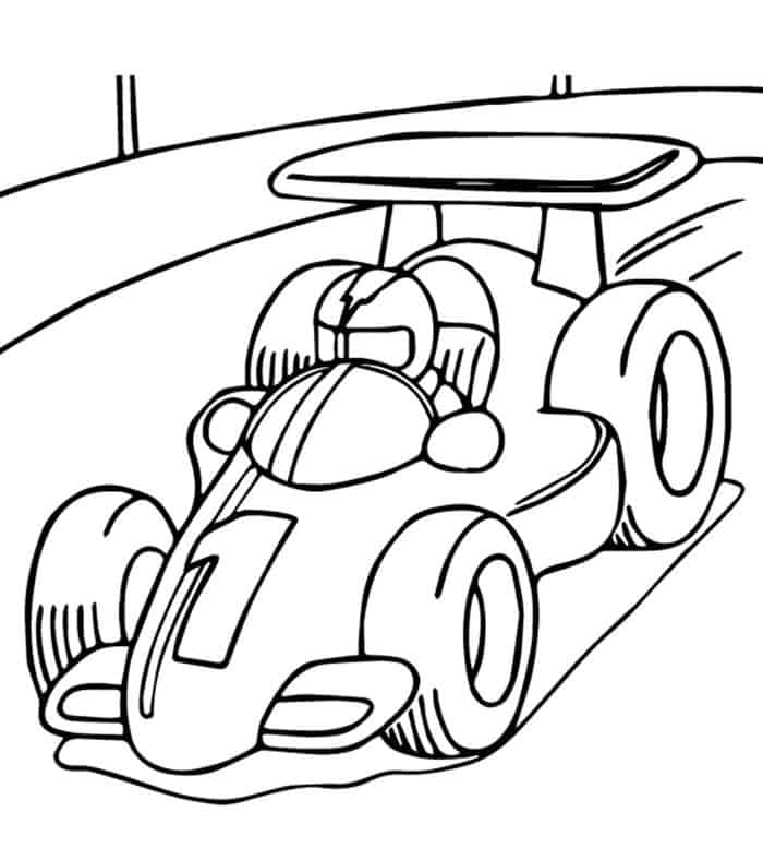 Coloring Pages Race Car
