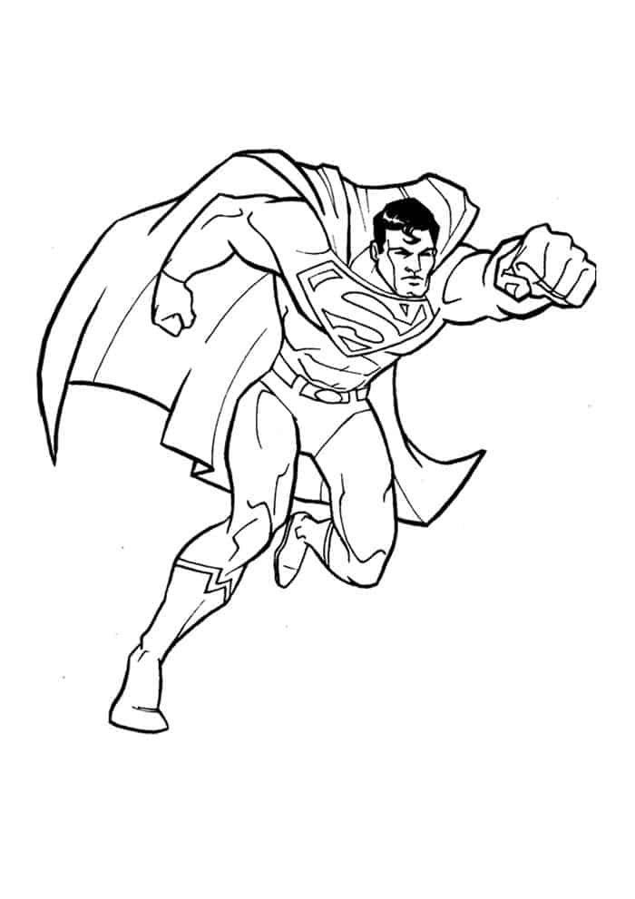 Coloring Pages Superman Punching The Ground