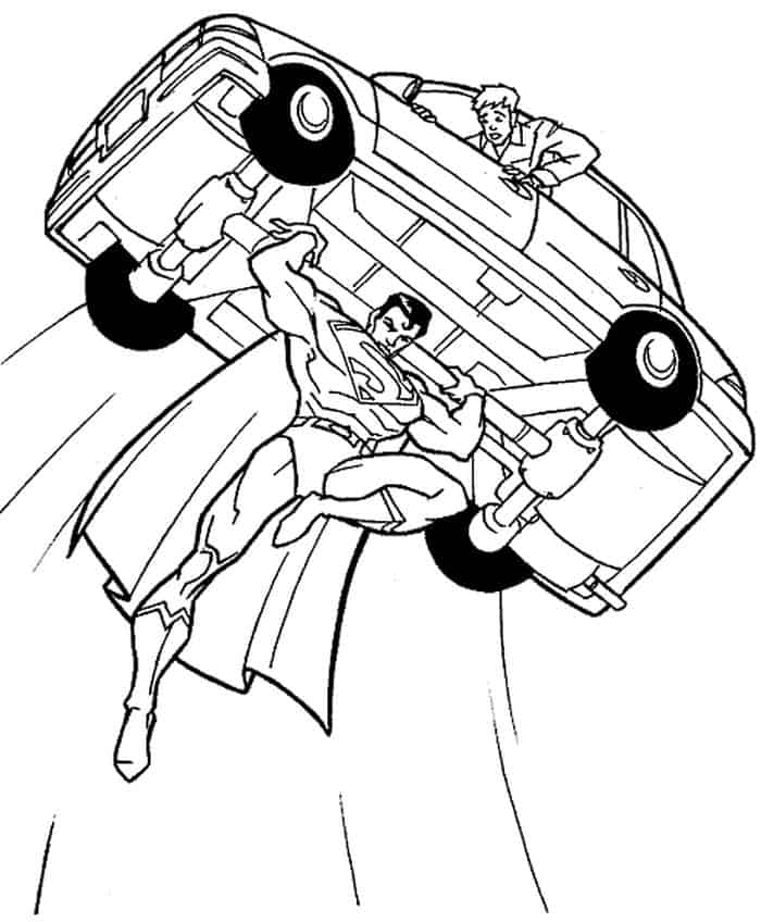 Coloring Pages Superman With K