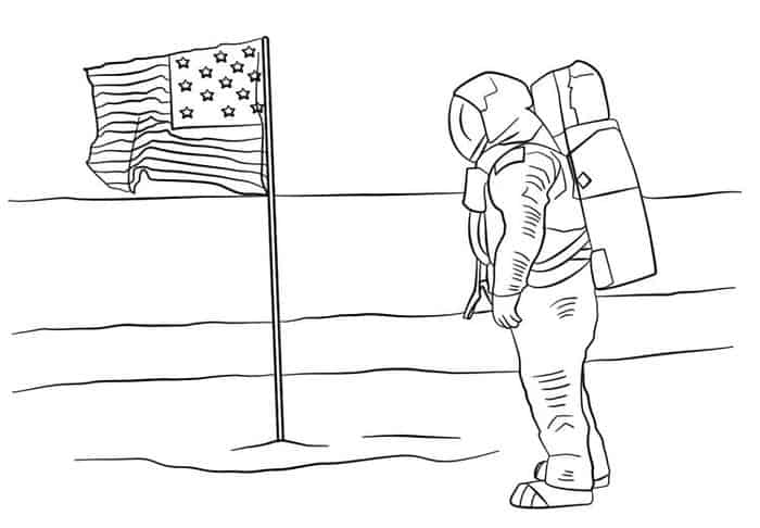 Community Helpers Coloring Pages Astronaut