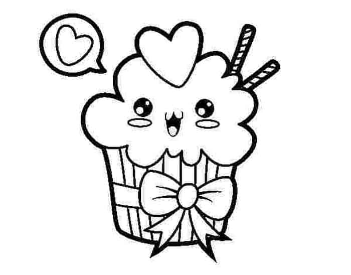 Cupcake Coloring Pages For Kids