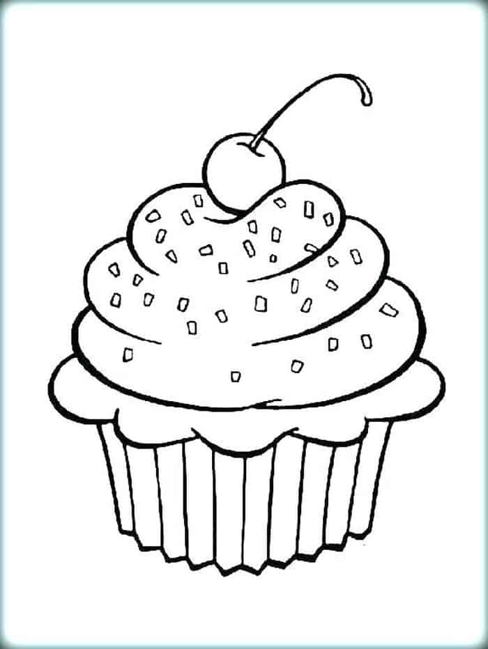 Cupcake Coloring Pages Online