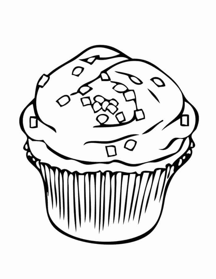 Cupcake CookieAnd Cake Coloring Pages