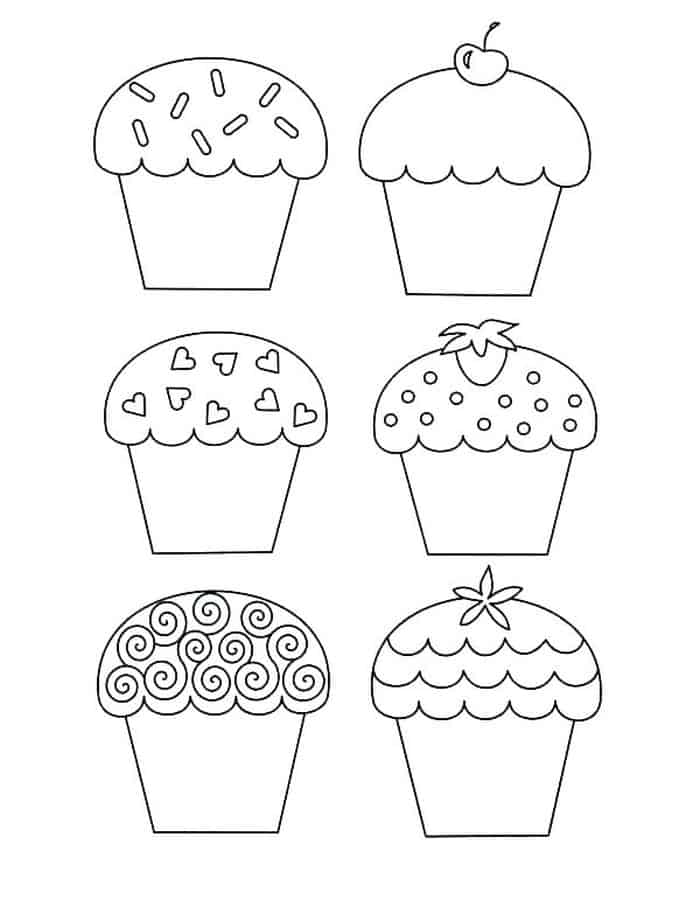 Cupcake Cousins Coloring Pages