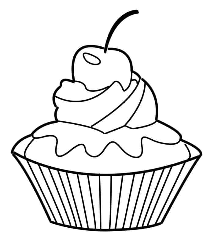Cupcake For Adolts Coloring Pages