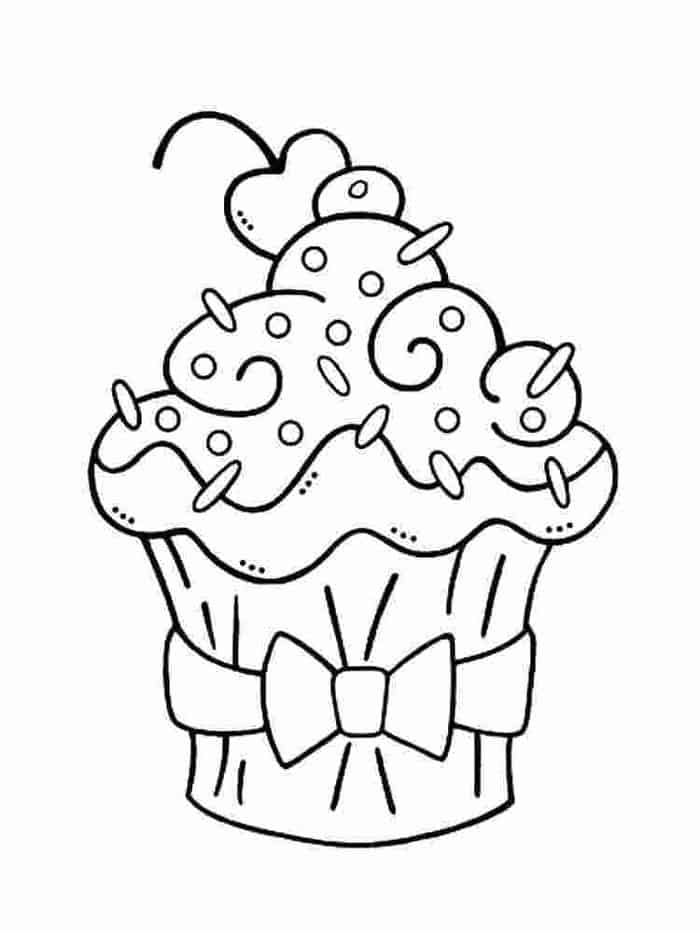 Cupcake Printable Coloring Pages