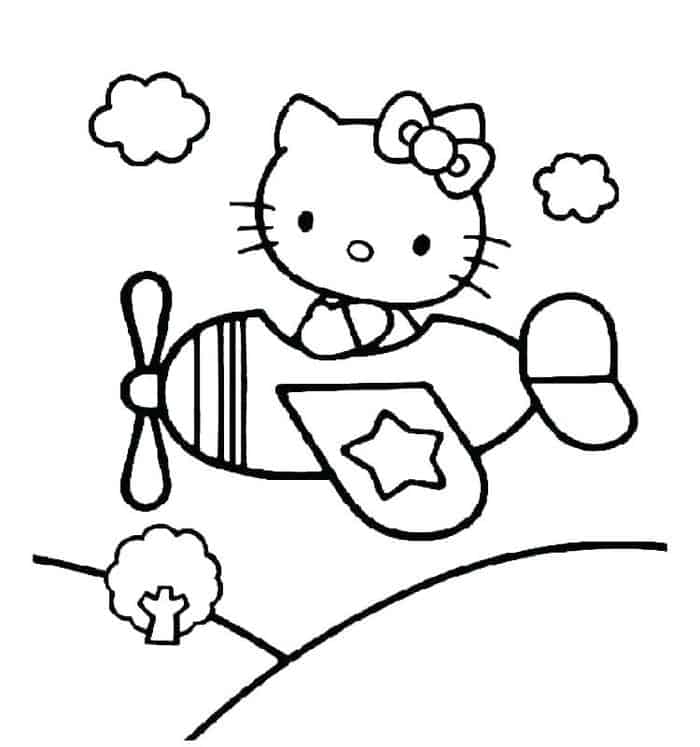 Cute Airplane Coloring Pages