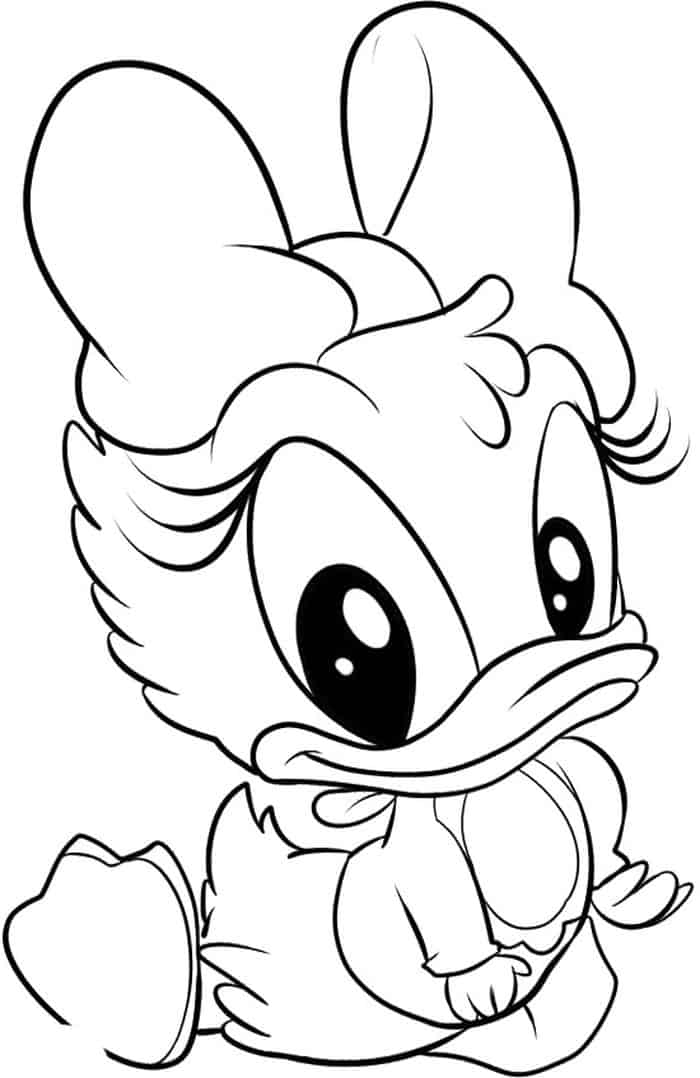 Cute Donald Duck Coloring Pages