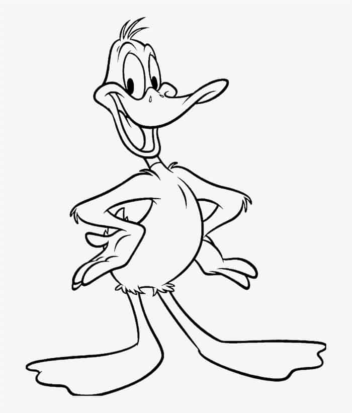Daffy Duck Looney Tunes Coloring Pages 1