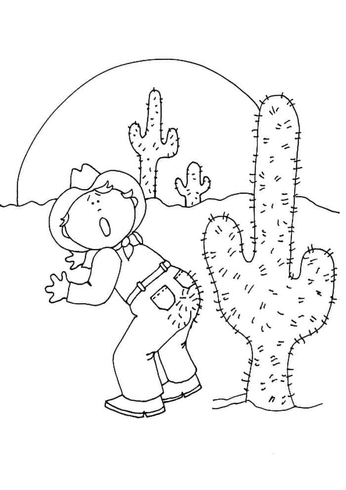 Desert Cactus Coloring Pages