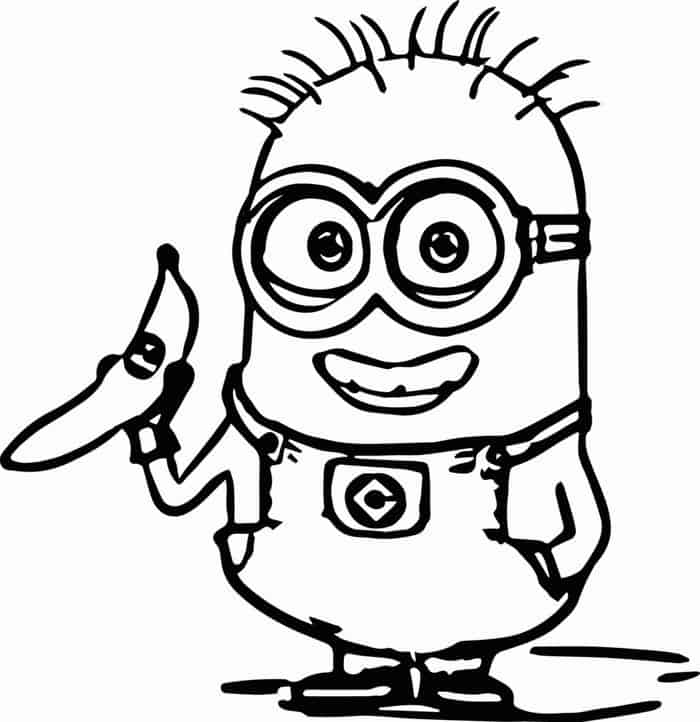 Despicable Me Banana King Minion Coloring Pages