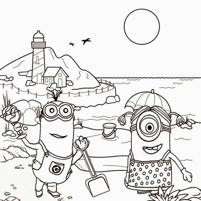 Despicable Me Minion Coloring Pages Kevin