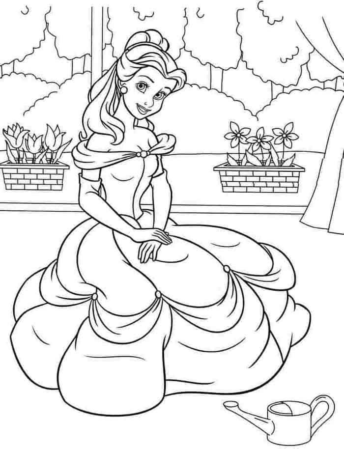 Disney Christmas Princess Coloring Pages