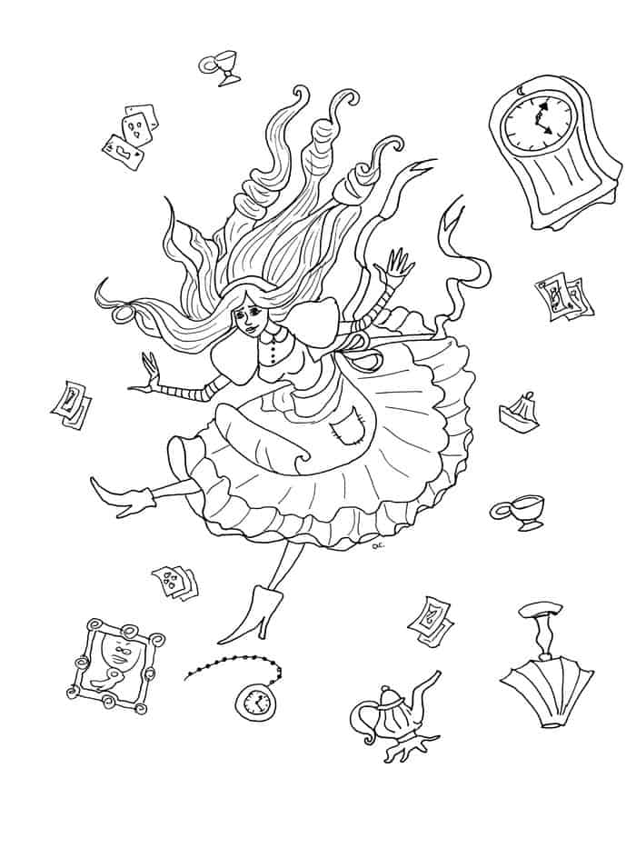 Disney Coloring Pages Alice In Wonderland