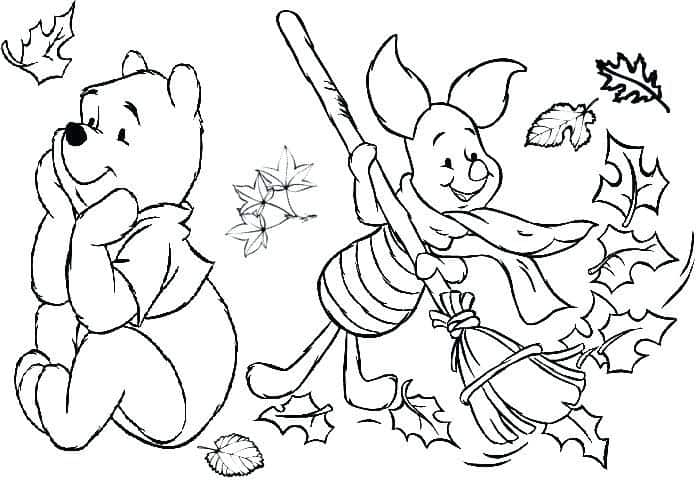 Disney Fall Coloring Pages