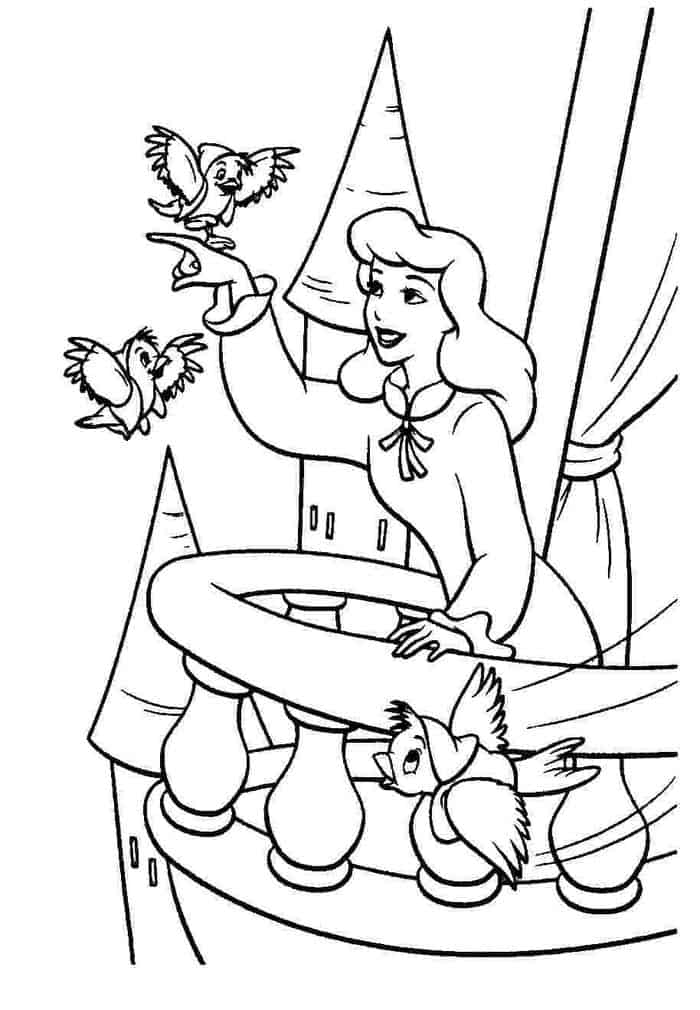 Disney Princess Coloring Pages Cinderella 1