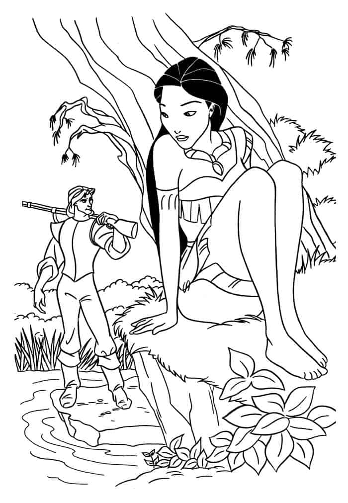 Disney Princess Coloring Pages Pocahontas