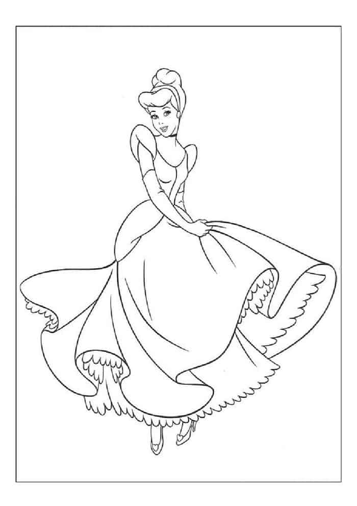 Disney Princesses Coloring Pages Cinderella