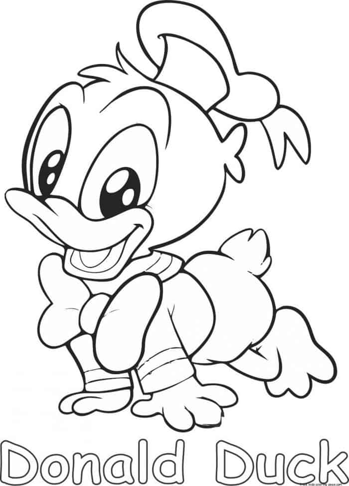 Donald Duck Coloring Pages With Letters