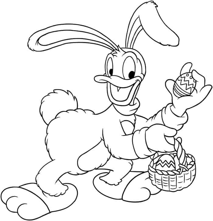 Donald Duck Easter Coloring Pages